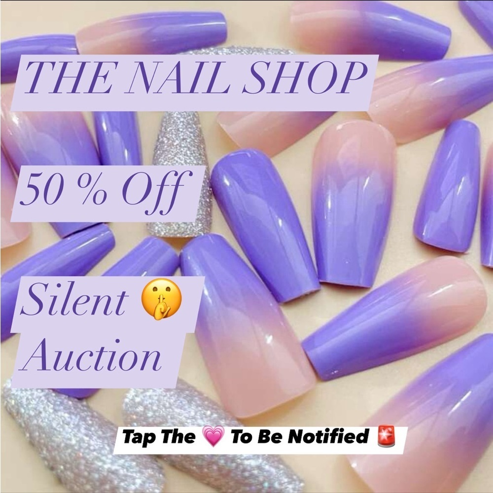 Silent Auction 50% off All Press On Nails 24 Piece Sets